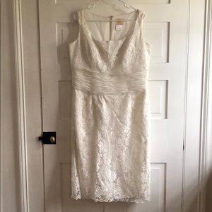 La Belle Dresses - Formal White Lace Dress La Belle Dresses - Formal White Lace Dress